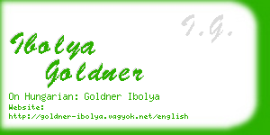 ibolya goldner business card